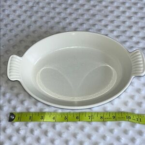 Le Creuset Cream Oval Enamel Cast Iron Baking Dish